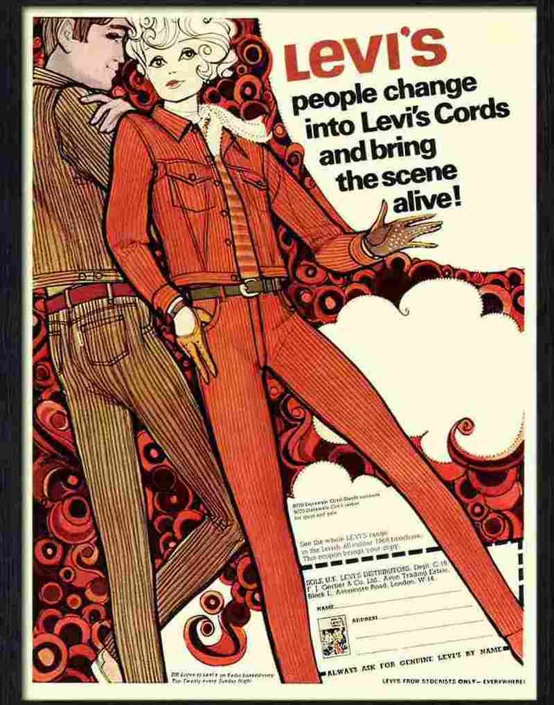levis 1960s Advert A4 Photo Print