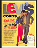 levis cords 1960s Advert A4 Photo Print