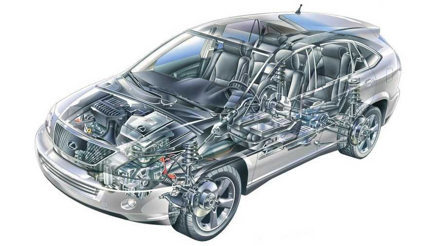 lexus rx 400h cutaway A4 Photo Print