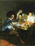 leys a A Game of Tric Trac Art A4 Photo Print