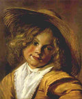 leys a Girl with a Straw Hat Art A4 Photo Print