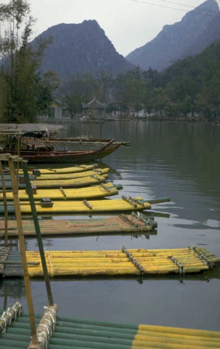 li river rafts 1980s 1990s A4 Photo Print