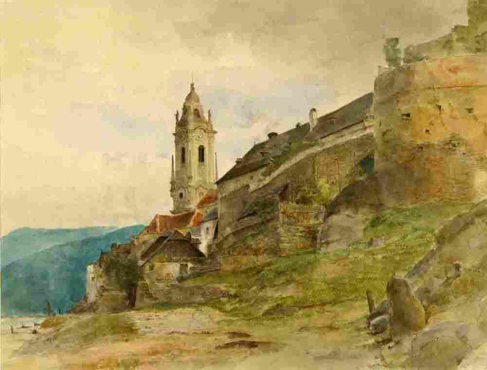 lichtenfels overlooking durnstein Art A4 Photo Print