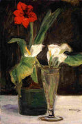 liebermann amaryllis and calla lilies Art A4 Photo Print