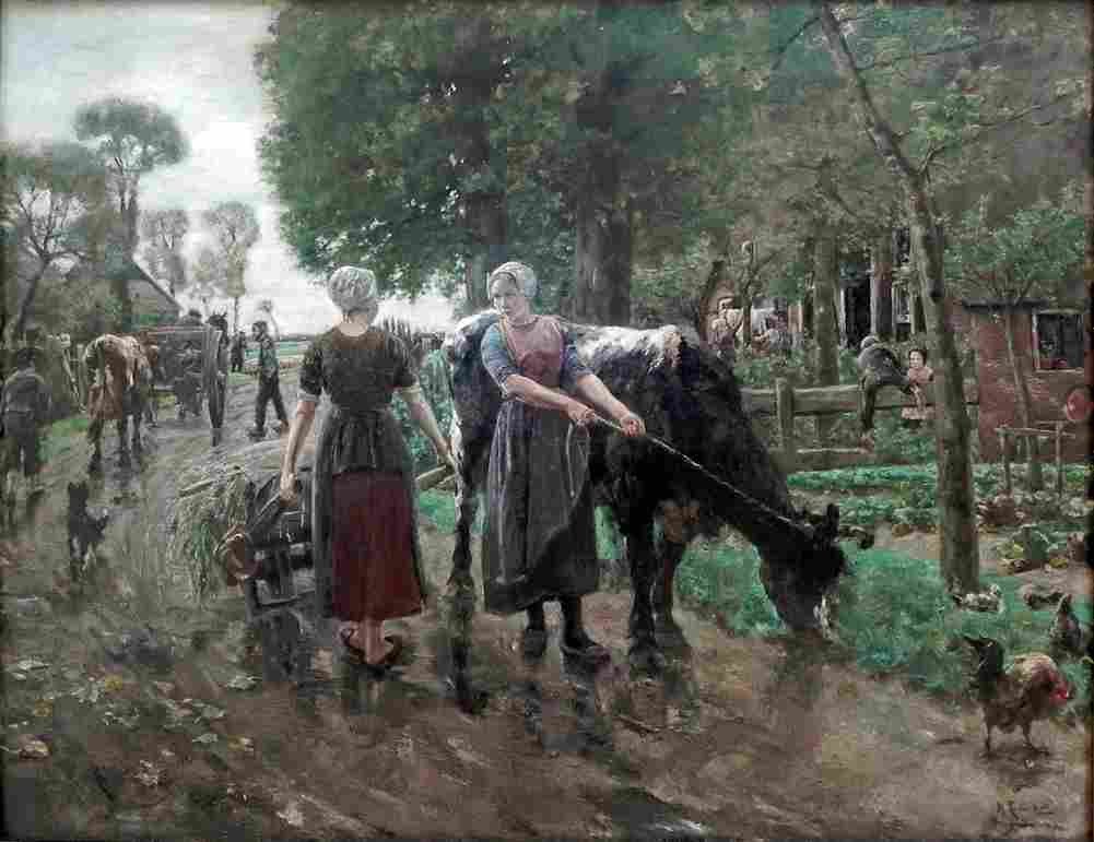 liebermann dutch village street Art A4 Photo Print