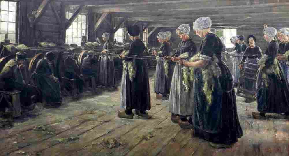 liebermann flax scouring in laren Art A4 Photo Print