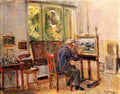 liebermann in his studio Art A4 Photo Print