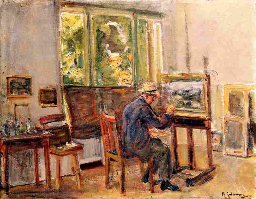 liebermann in his studio Art A4 Photo Print