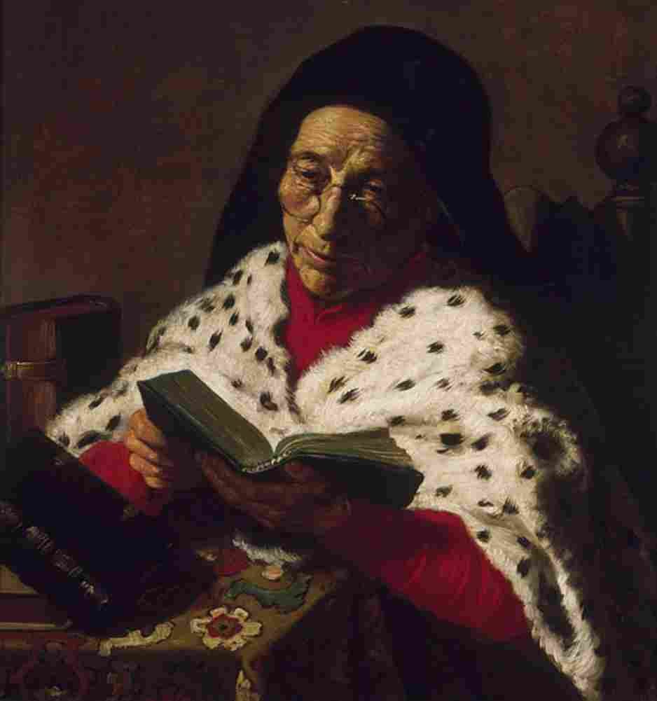 lievens old woman reading Art A4 Photo Print