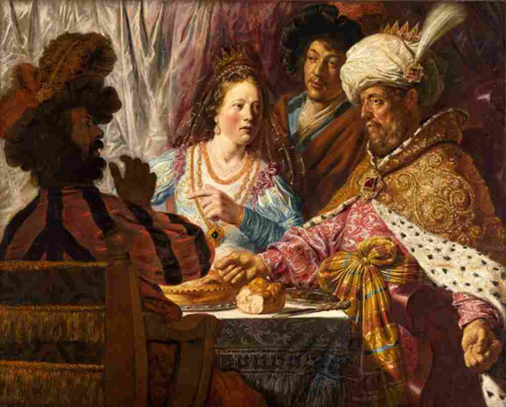 lievens the feast of esther Art A4 Photo Print