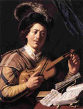 lievens the violin player Art A4 Photo Print