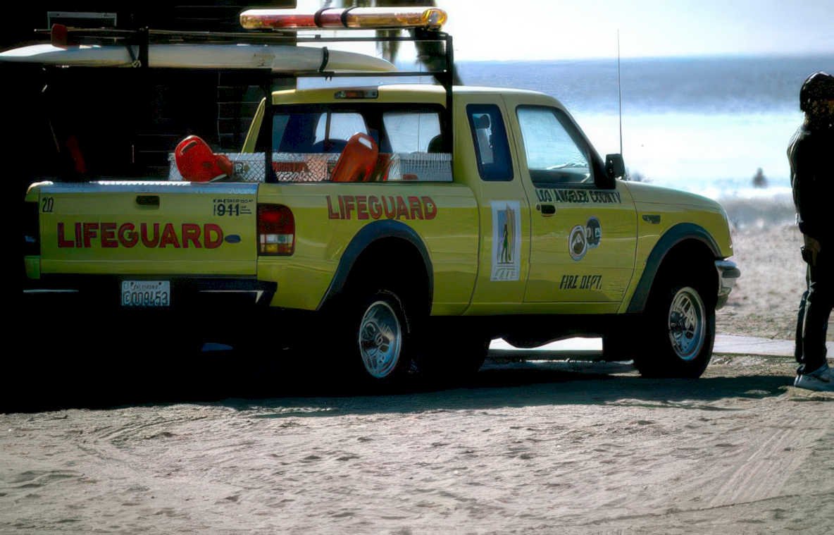 lifeguard ranger beach Vintage A4 Photo Print