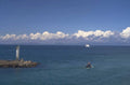 lighthouse boat sea 1980s 1990s A4 Photo Print