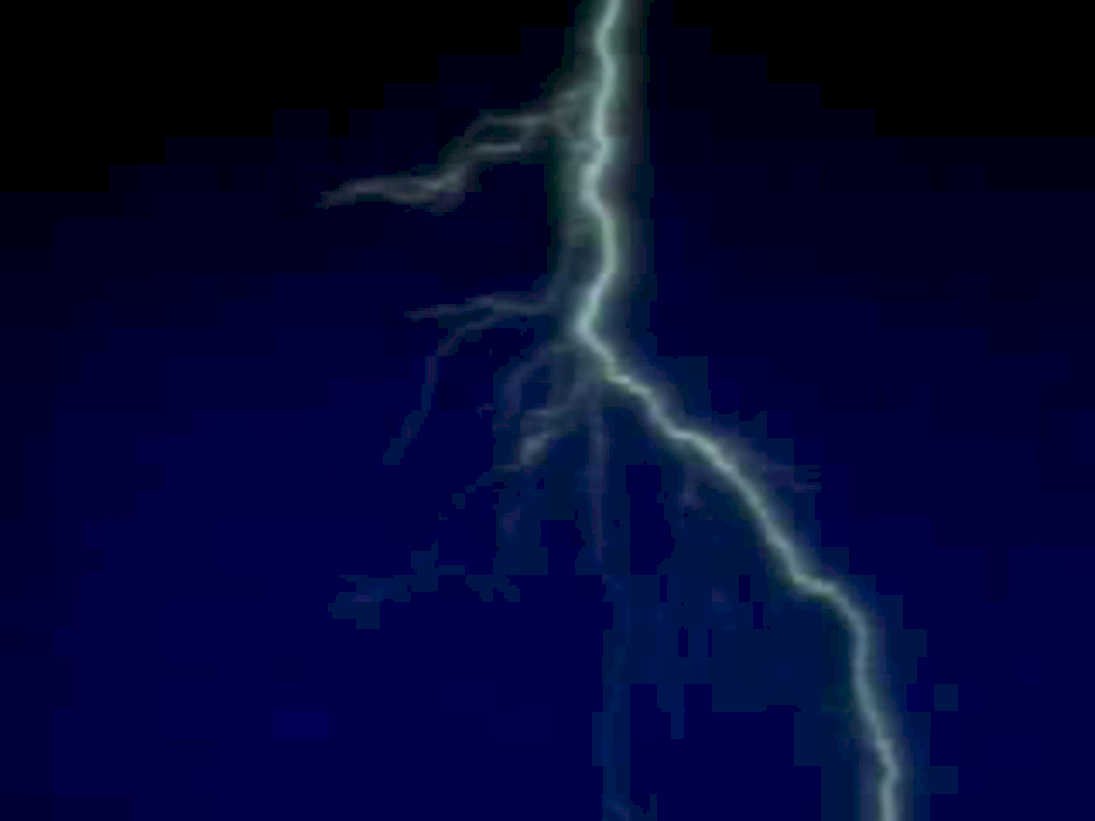 lightning strike night 21980s 1990s A4 Photo Print