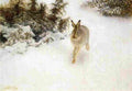 lil Winter Hare Art A4 Photo Print