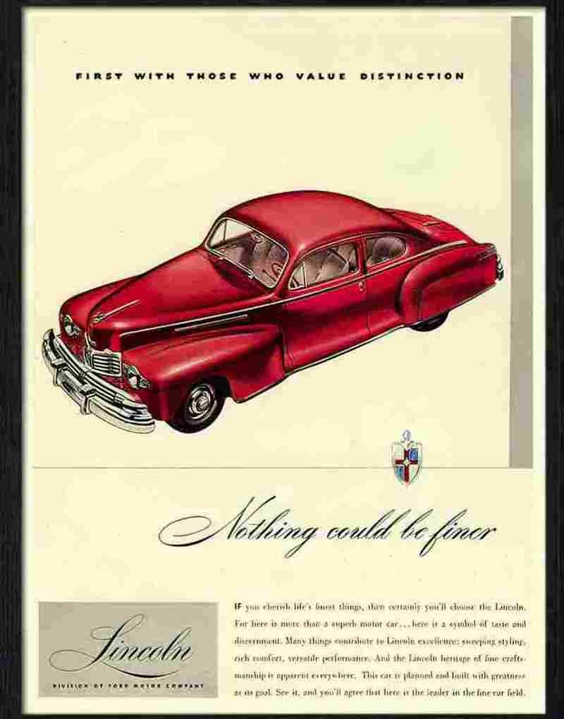 lincoln car advert 2 Advert A4 Photo Print