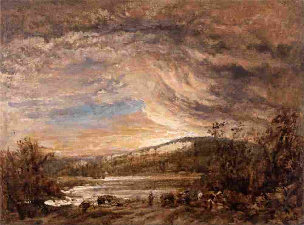 linnell john a river landscape sunset Art A4 Photo Print