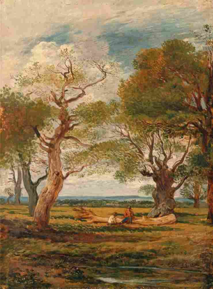 linnell john landscape with figures Art A4 Photo Print