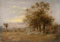 linnell john sheep grazing Art A4 Photo Print