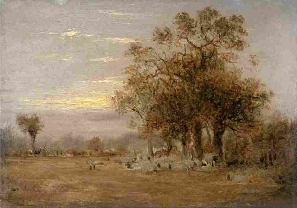 linnell john sheep grazing Art A4 Photo Print