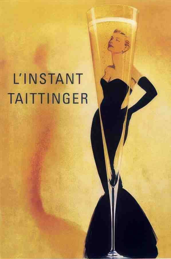 linstant Taittinger Vintage Advert A4 Photo Print