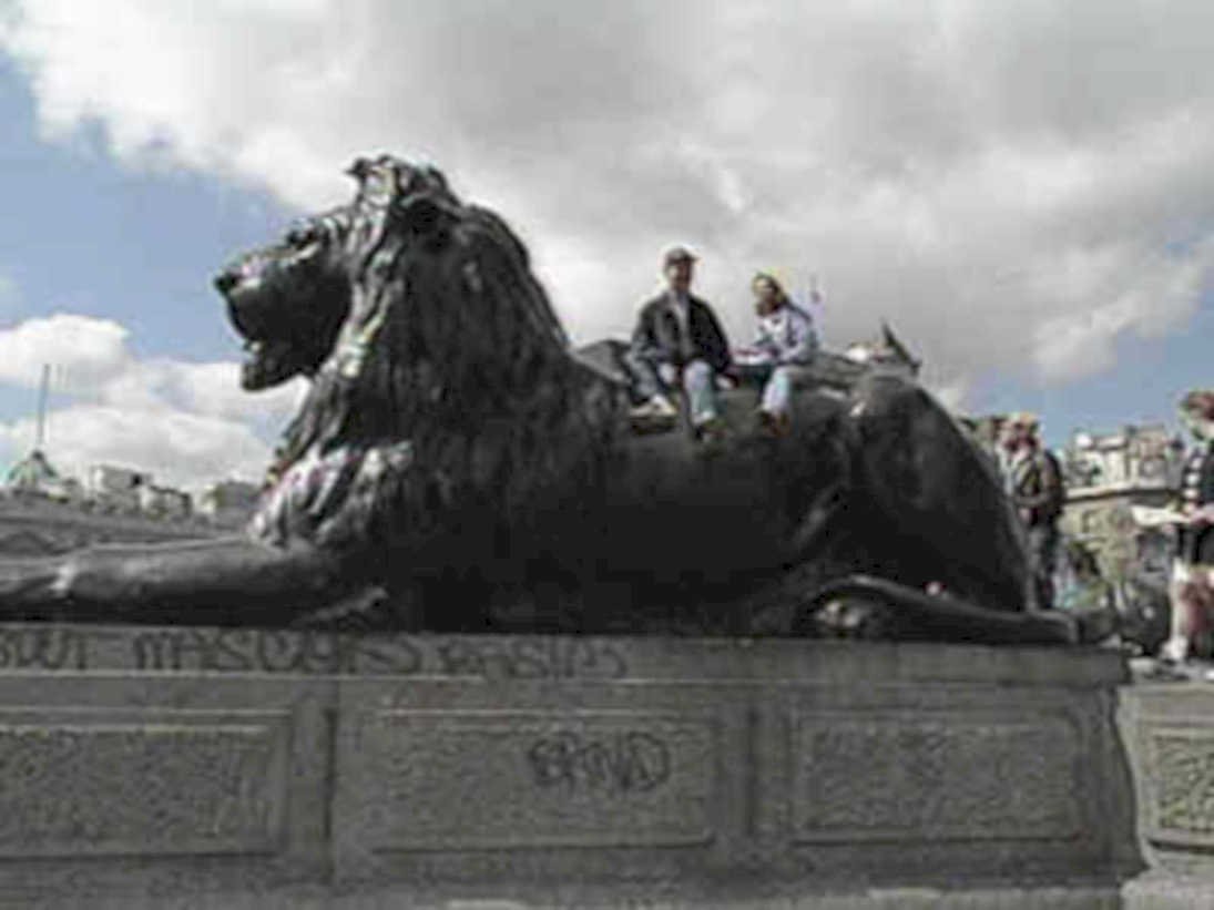lion statue gpo1980s 1990s A4 Photo Print
