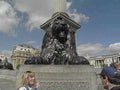lion statue trafalgar1980s 1990s A4 Photo Print