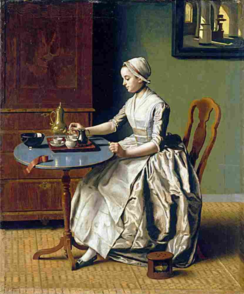 liotard a lady pouring chocolate Art A4 Photo Print