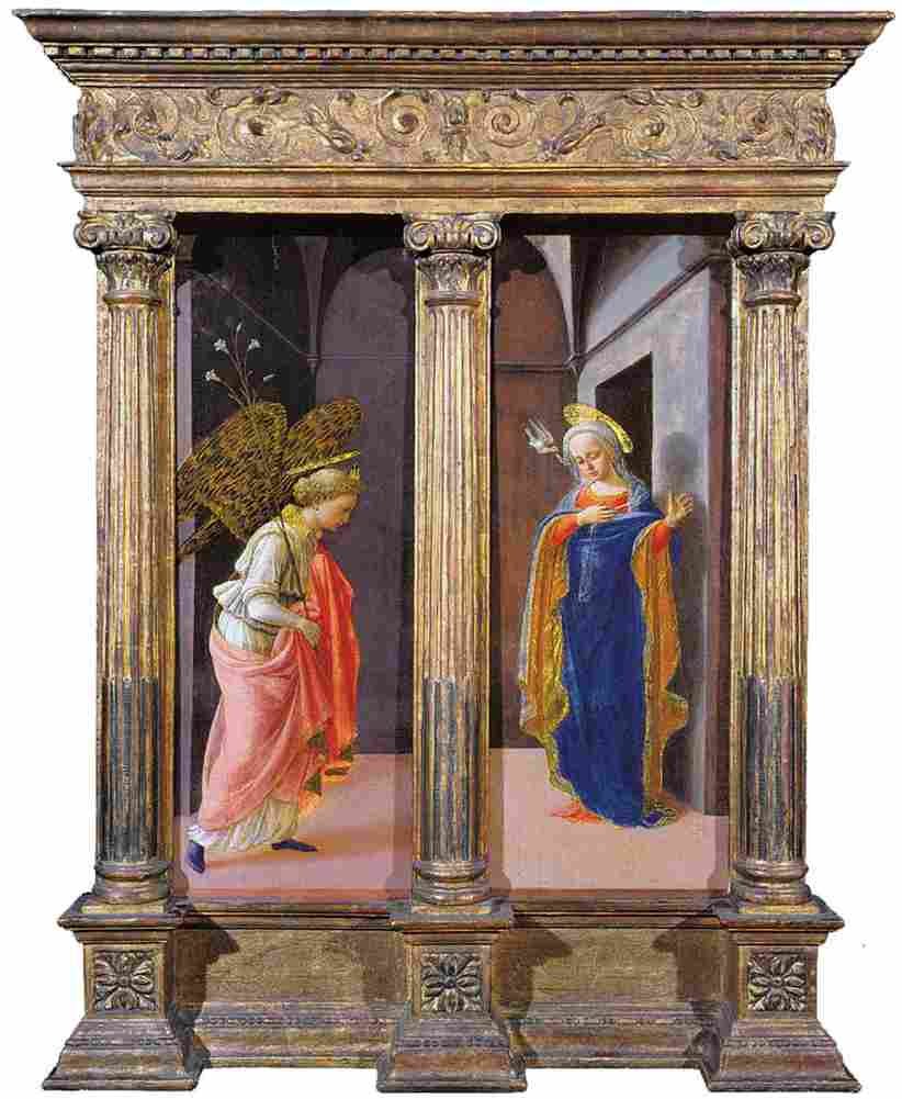 lippi annunciation Art A4 Photo Print
