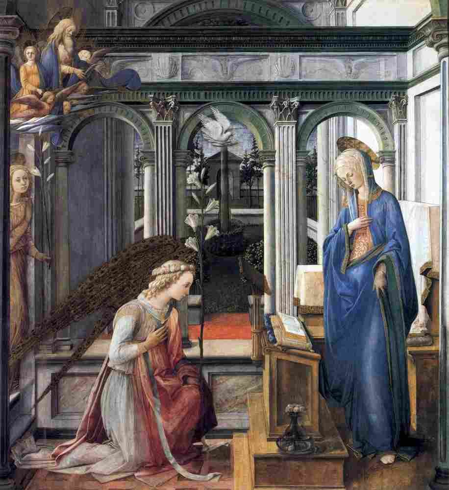 lippi annunciation two Art A4 Photo Print