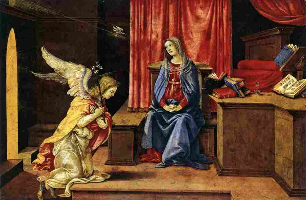 lippi filippino annunciation Art A4 Photo Print