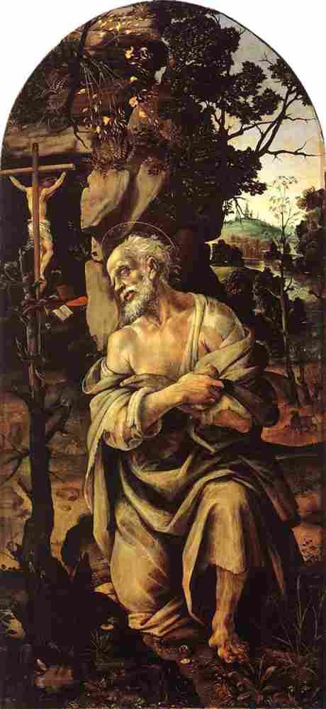 lippi filippino saint jerome Art A4 Photo Print