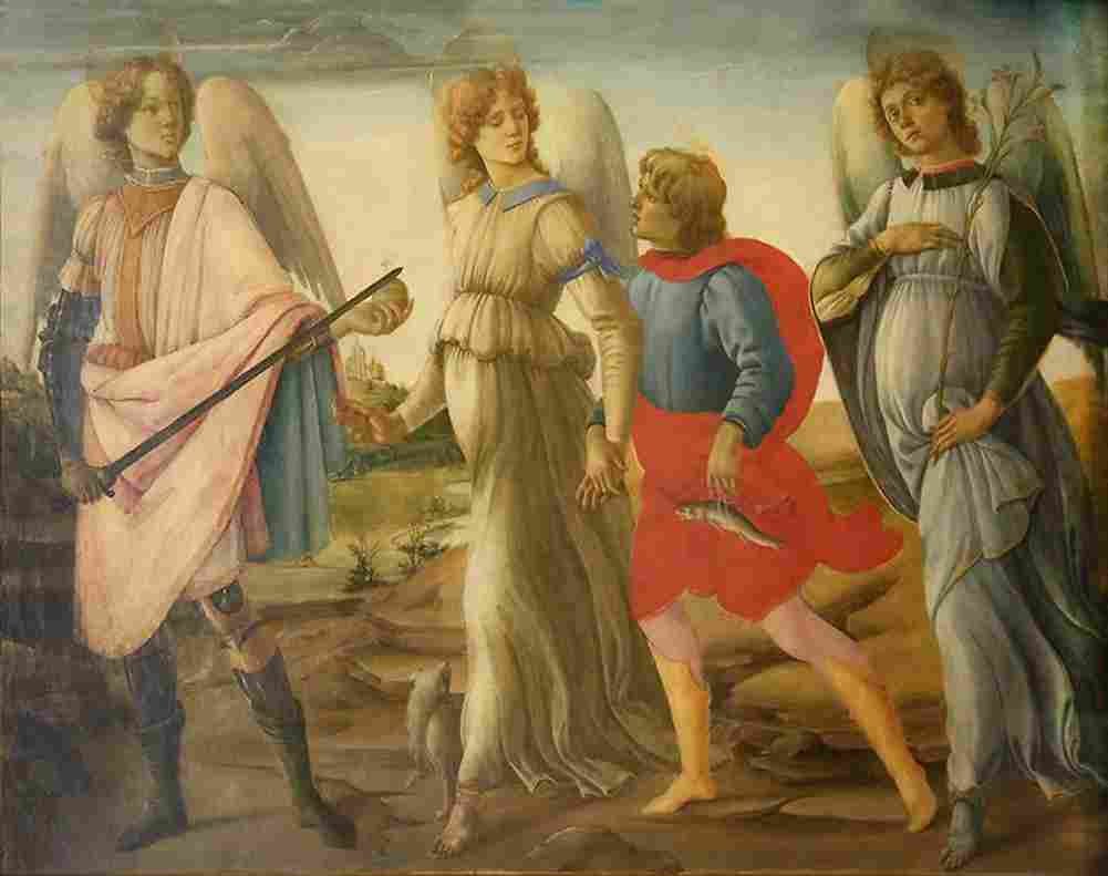 lippi filippino three archangels Art A4 Photo Print