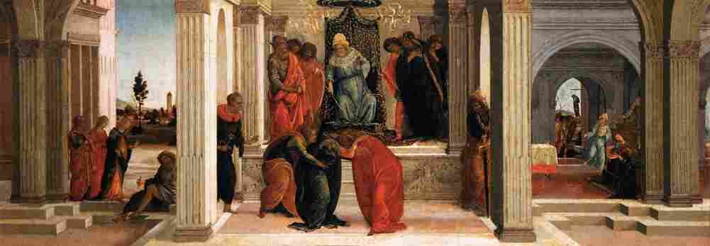 lippi filippino three scenes from the story of esther Art A4 Photo Print