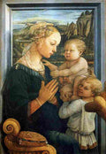 lippi madonna with the child and two angels Art A4 Photo Print
