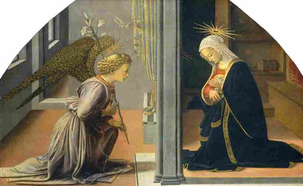 lippi the annunciation Art A4 Photo Print