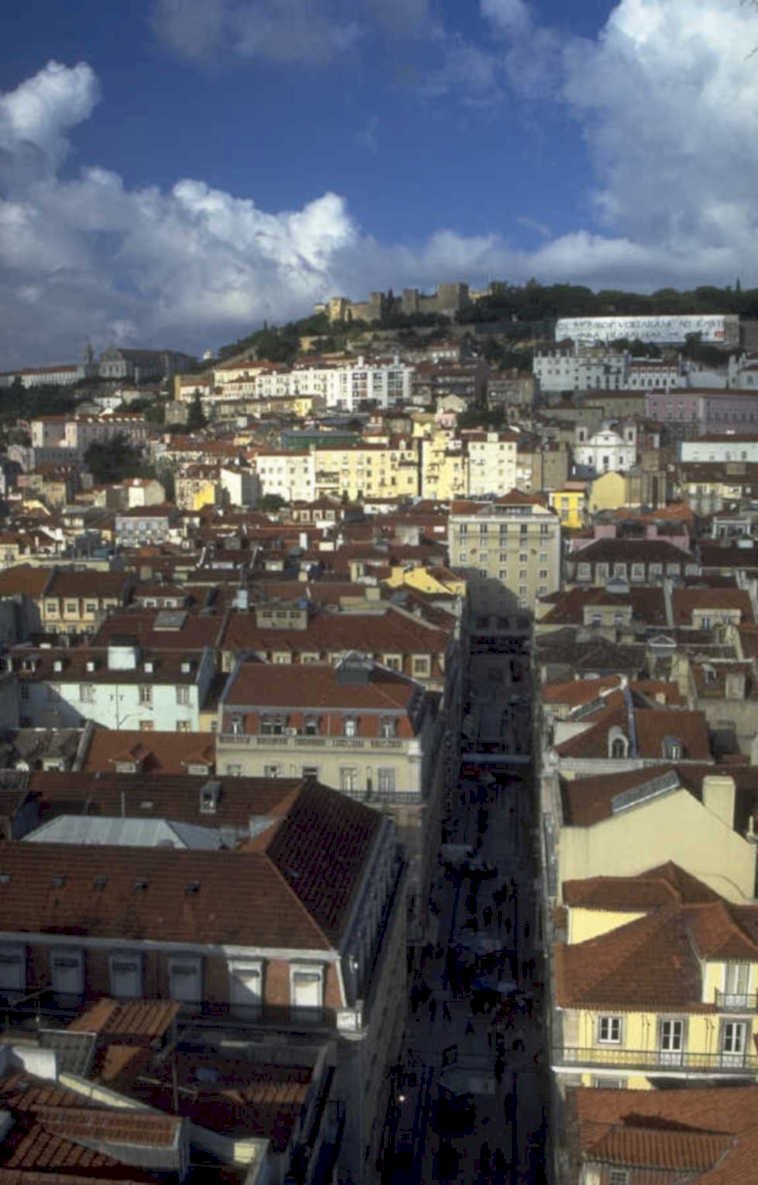 lisbon alfama rooftops 1980s 1990s A4 Photo Print