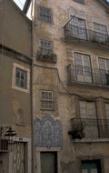 lisbon azulejo building 1980s 1990s A4 Photo Print
