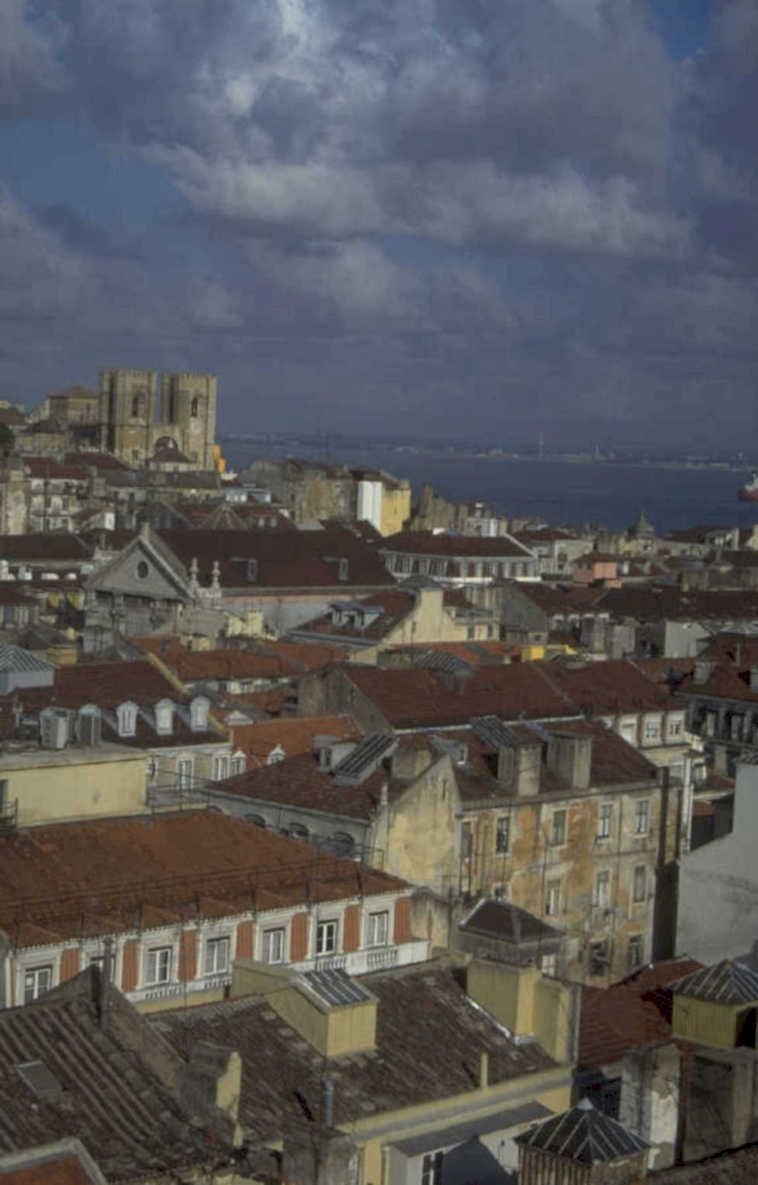 lisbon terracotta roofs 1980s 1990s A4 Photo Print