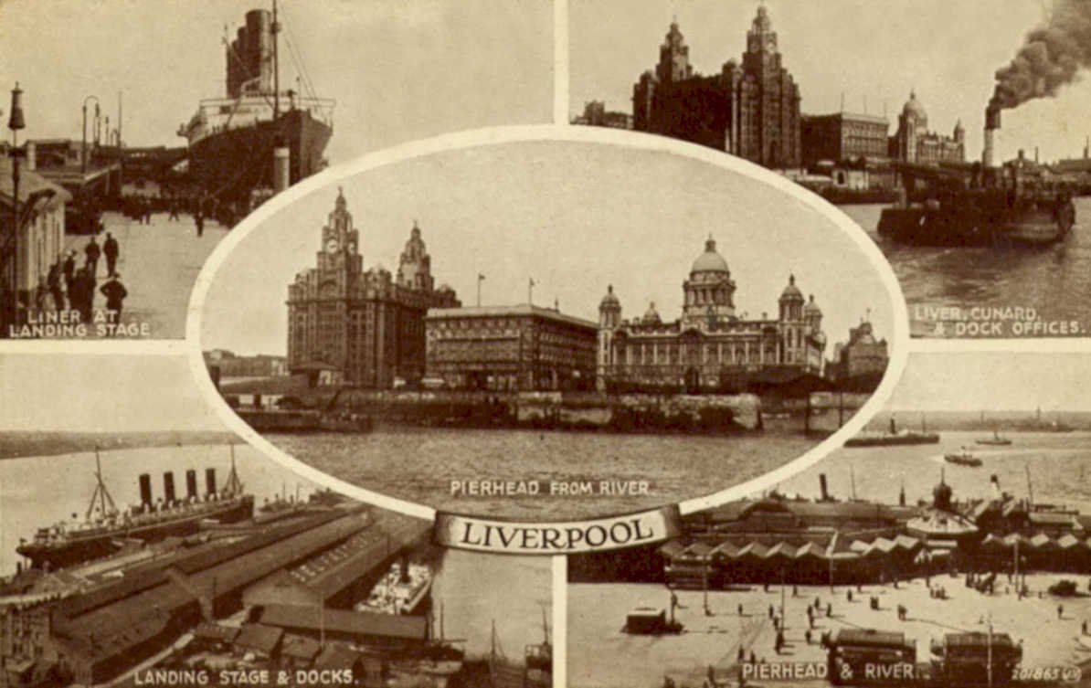 liverpool docks cunardVintage 1880s 1900s A4 Photo Print