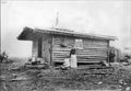 log cabin homestead Vintage world war A4 Photo Print