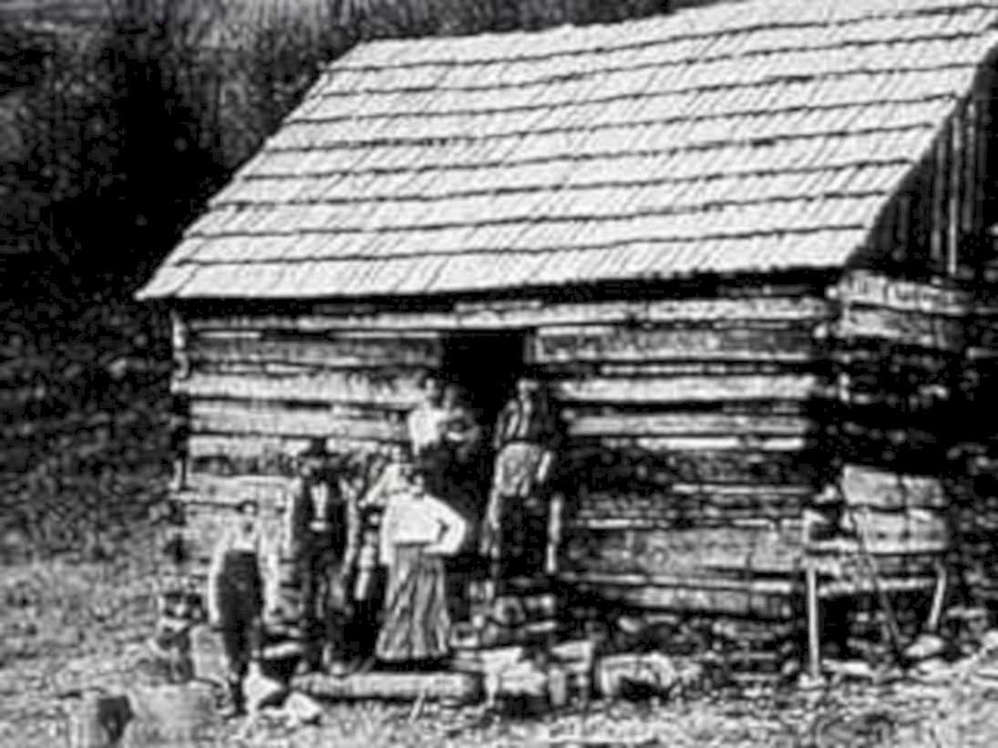 log cabin homestead1980s 1990s A4 Photo Print