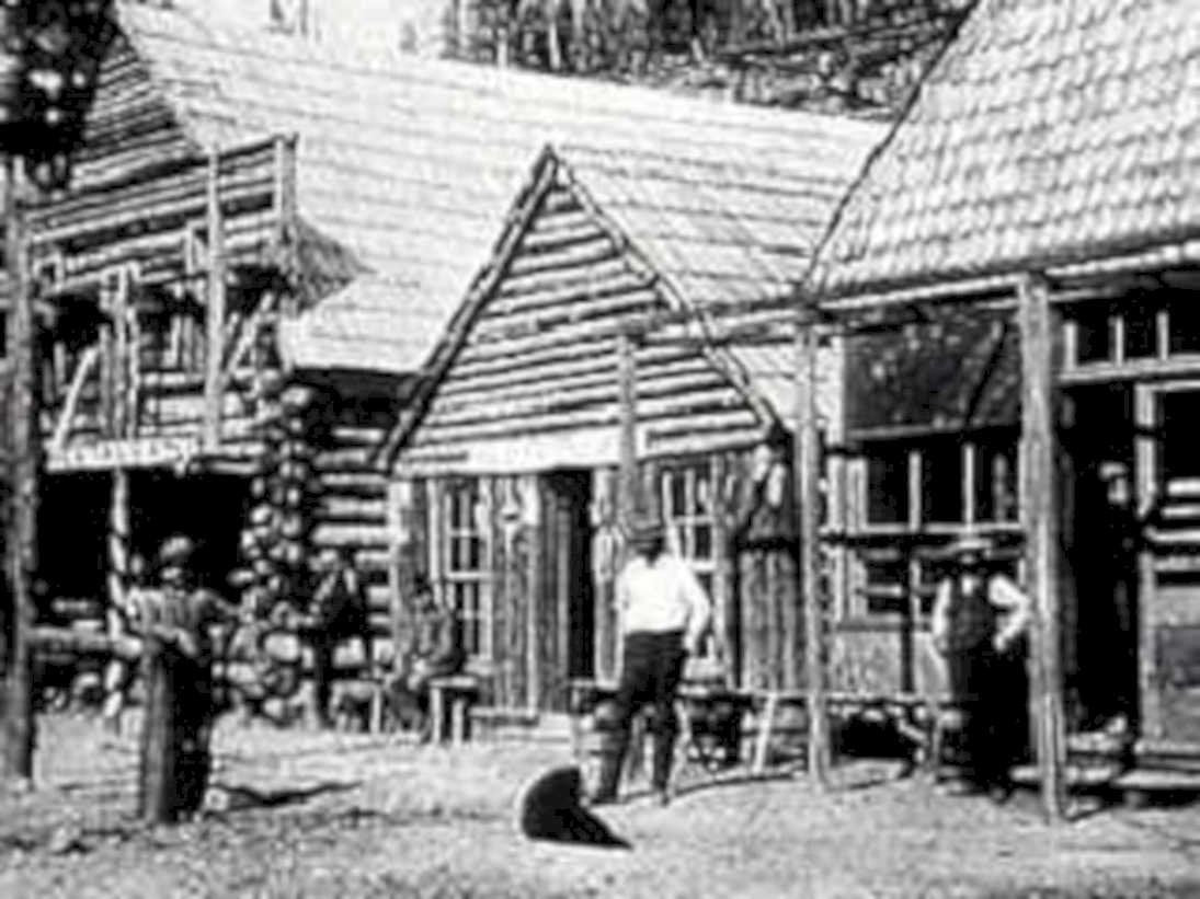 logging camp scene1980s 1990s A4 Photo Print