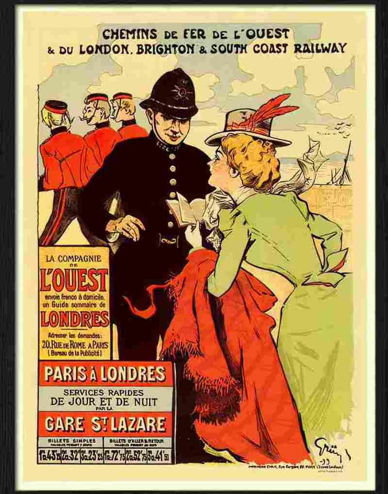london brighton railway jules alexandre grun 1899 2 Advert A4 Photo Print