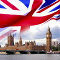 london skyline unionjack Flags1980s A4 Photo Print