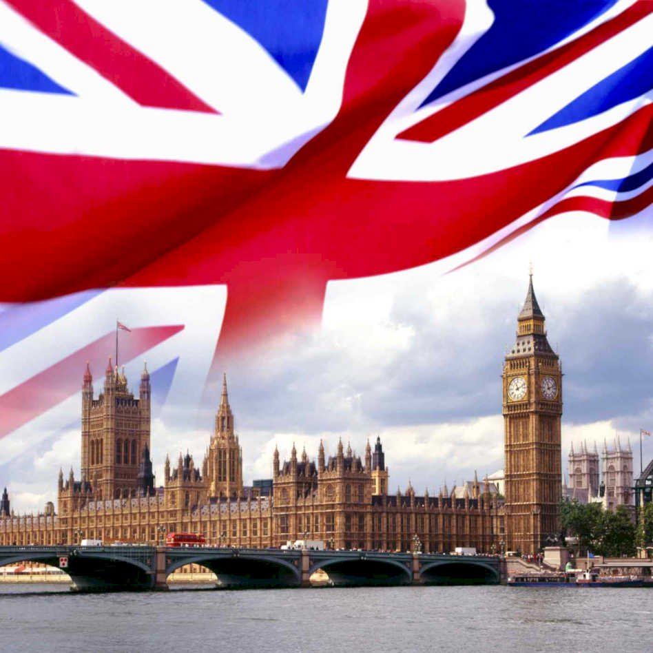 london skyline unionjack Flags1980s A4 Photo Print