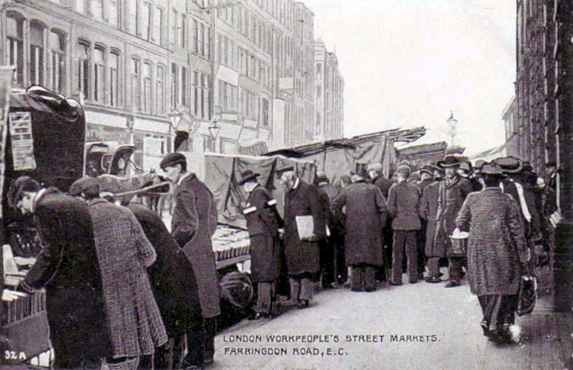 london street marketsVintage 1880s 1900s A4 Photo Print