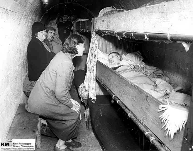 london underground shelter Vintage world war A4 Photo Print