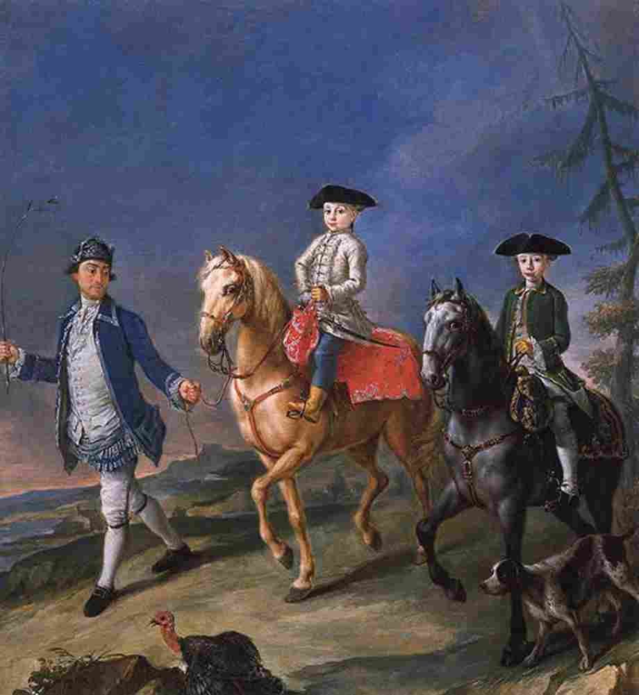 long Promenade on horseback Art A4 Photo Print