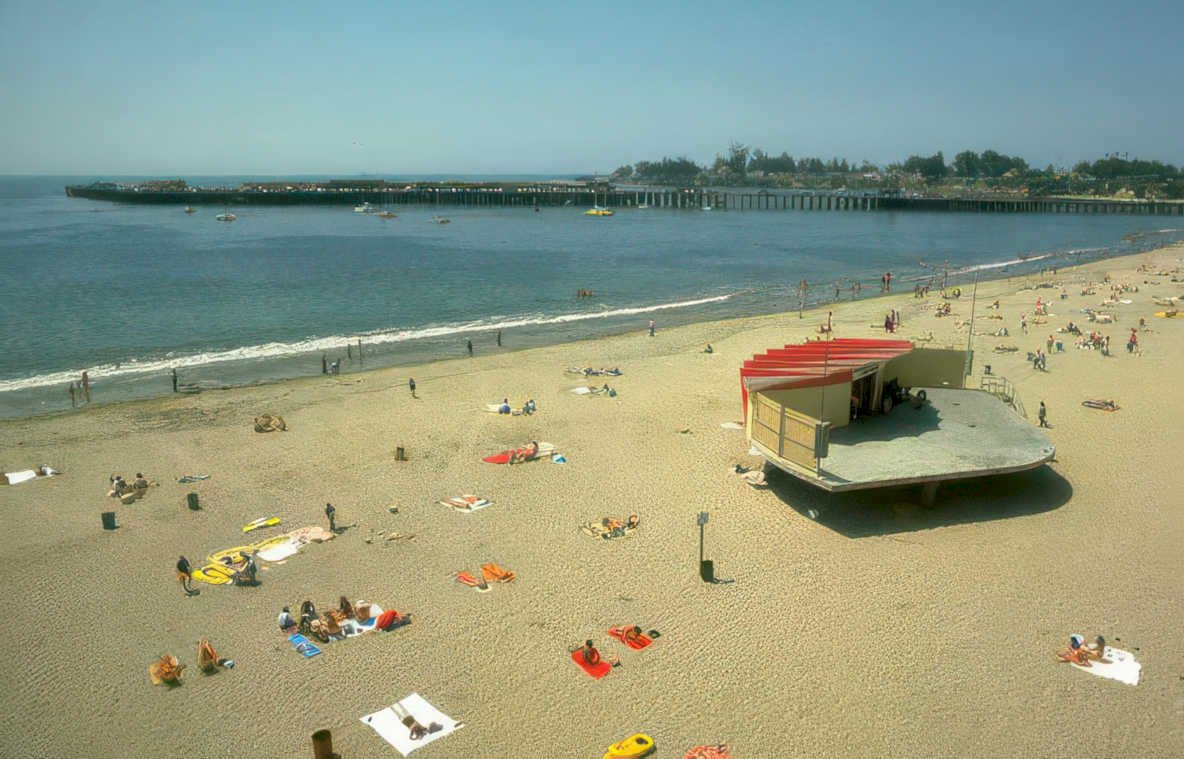 longbeach pavilion Vintage A4 Photo Print